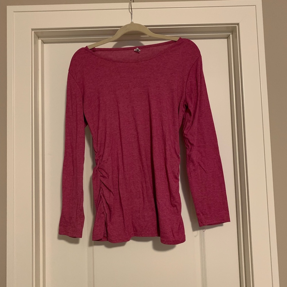 Pink maternity shirt